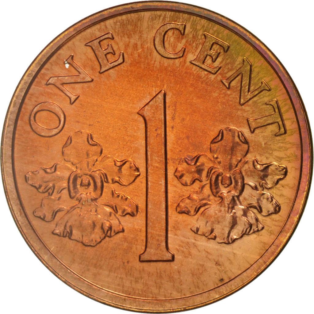 Singapore | 1 Cent Coin | Orchid | Km:49 | 1986 - 1990