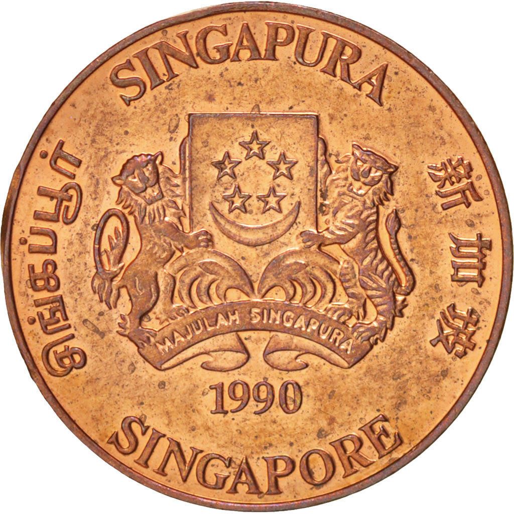 Singapore | 1 Cent Coin | Orchid | Km:49 | 1986 - 1990