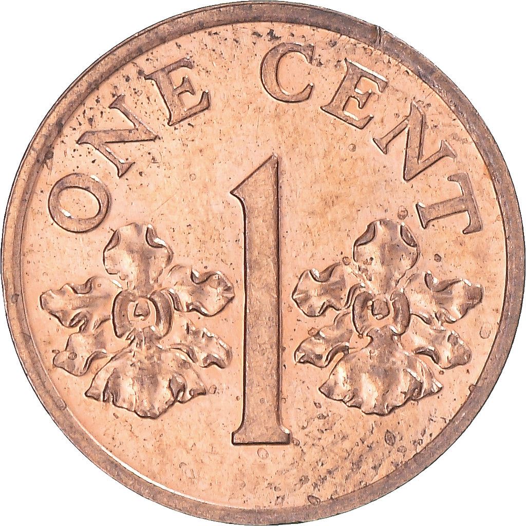 Singapore | 1 Cent Coin | Orchid | Km:49 | 1986 - 1990