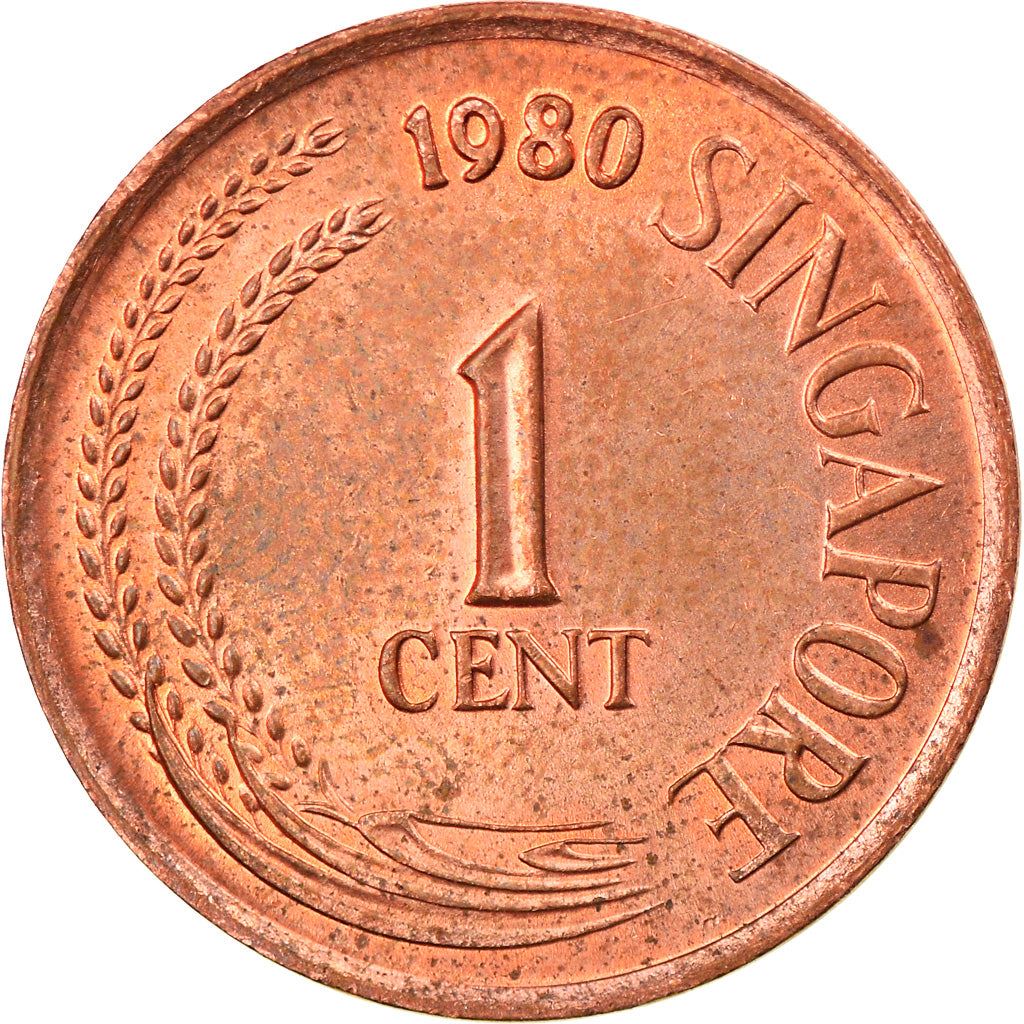 Singapore 1 Cent Coin | magnetic | KM1a | 1976 - 1985 Copper clad steel