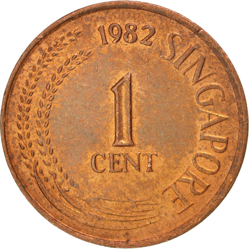 Singapore 1 Cent Coin | magnetic | KM1a | 1976 - 1985 Copper clad steel