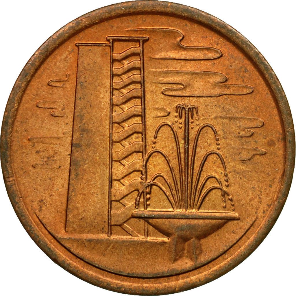 Singapore | 1 Cent Coin | non-magnetic | KM1 | 1967 - 1984 | Bronze