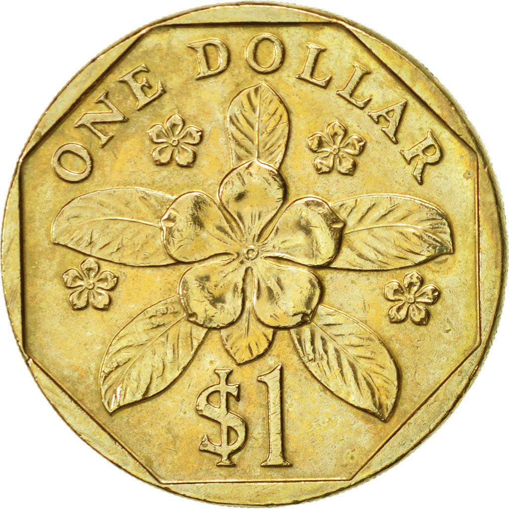 Singapore | 1 Dollar Coin | Ribbon downwards | KM103 | 1992 - 2013 | Aluminium-bronze