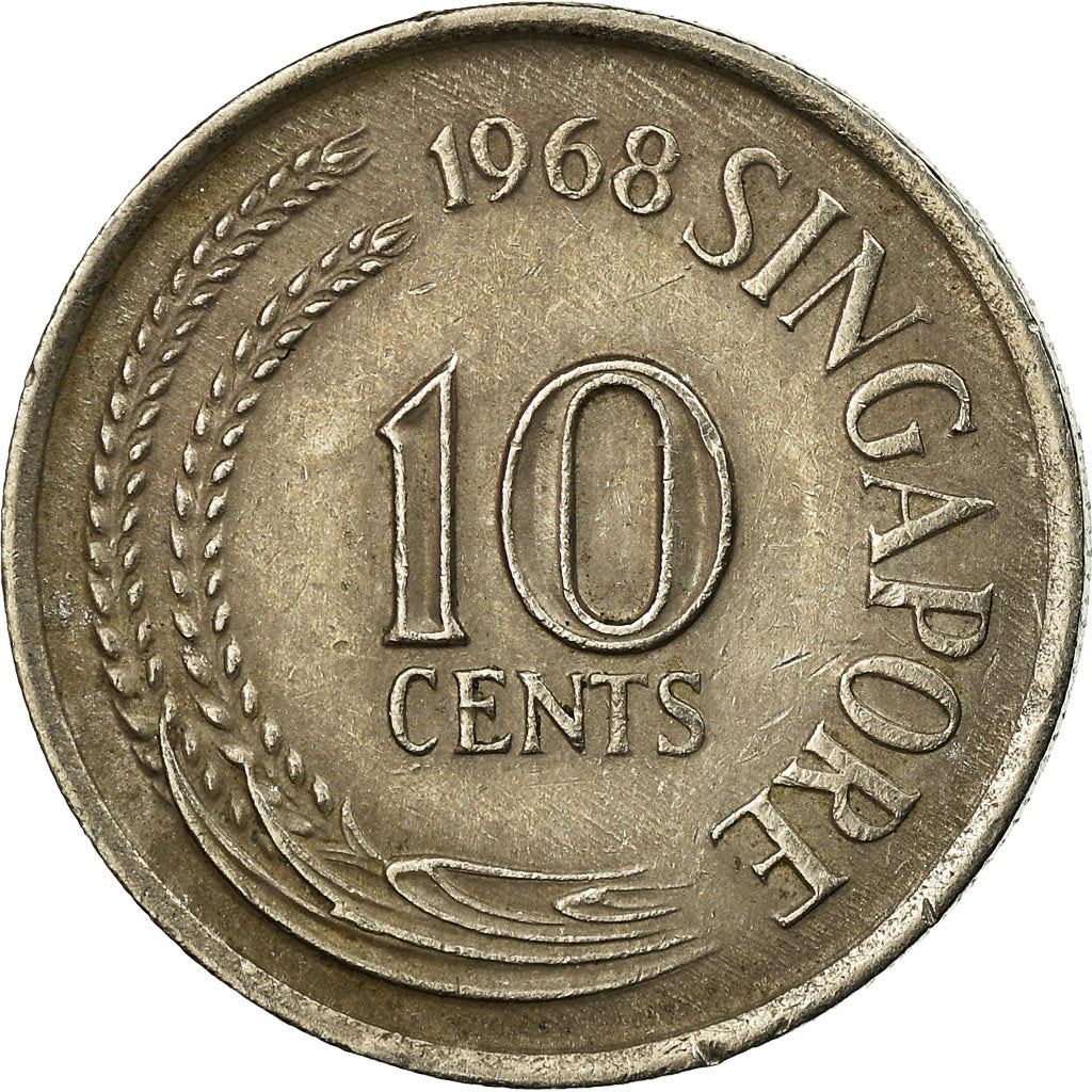 Singapore 10 Cents Coin | KM3 | 1967 - 1985 Copper-nickel