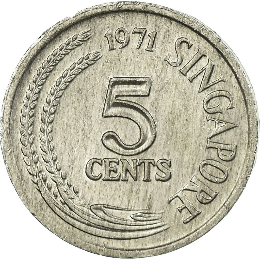 Singapore 5 Cents Coin | FAO | KM8 | 1971 Aluminium