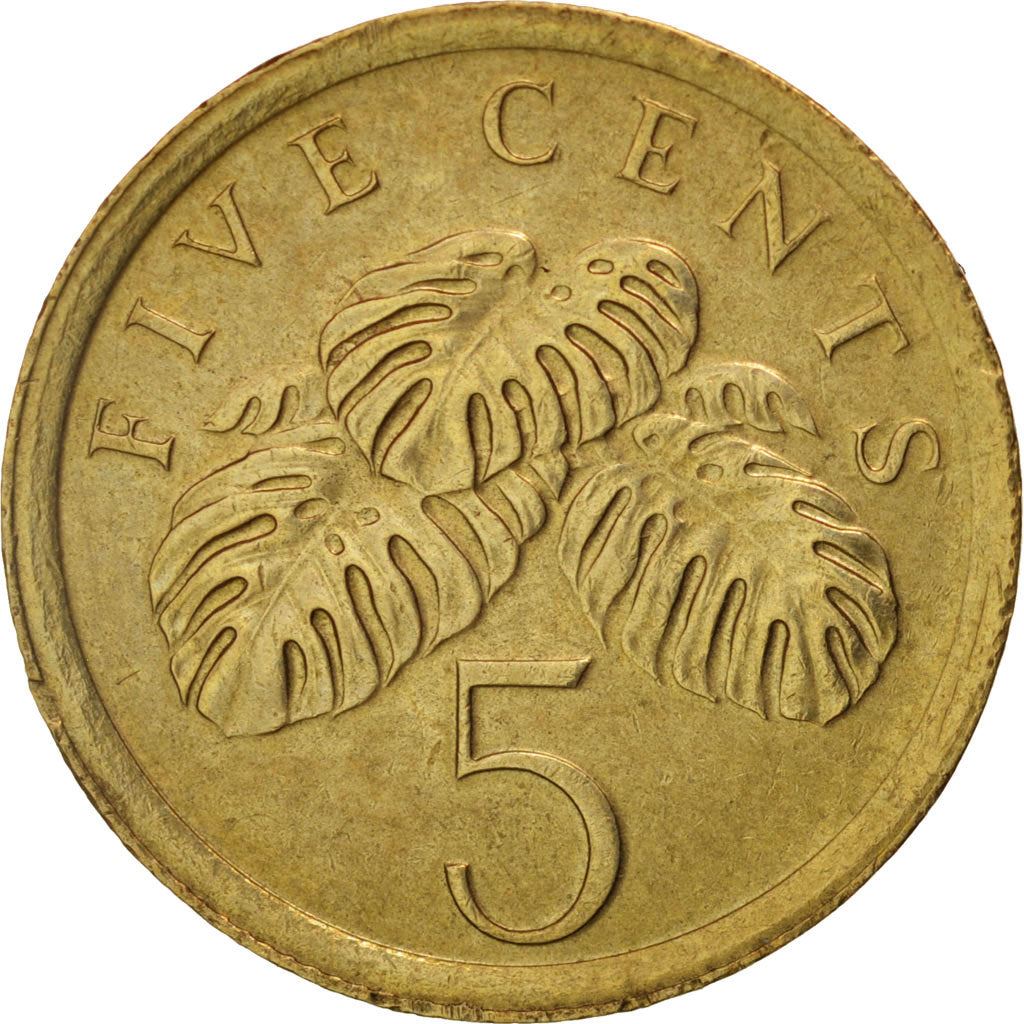 Singapore | 5 Cents Coin | Salad plant | Km:50 | 1985 - 1991