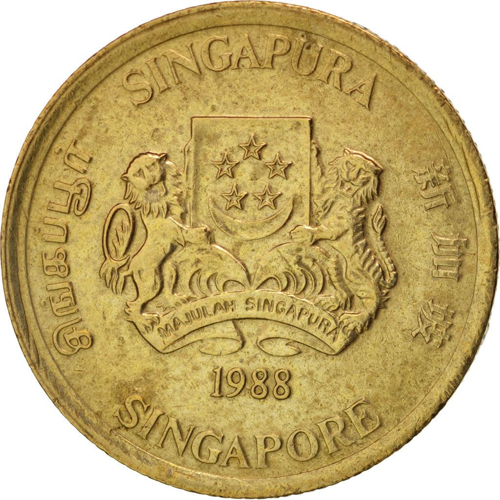 Singapore | 5 Cents Coin | Salad plant | Km:50 | 1985 - 1991