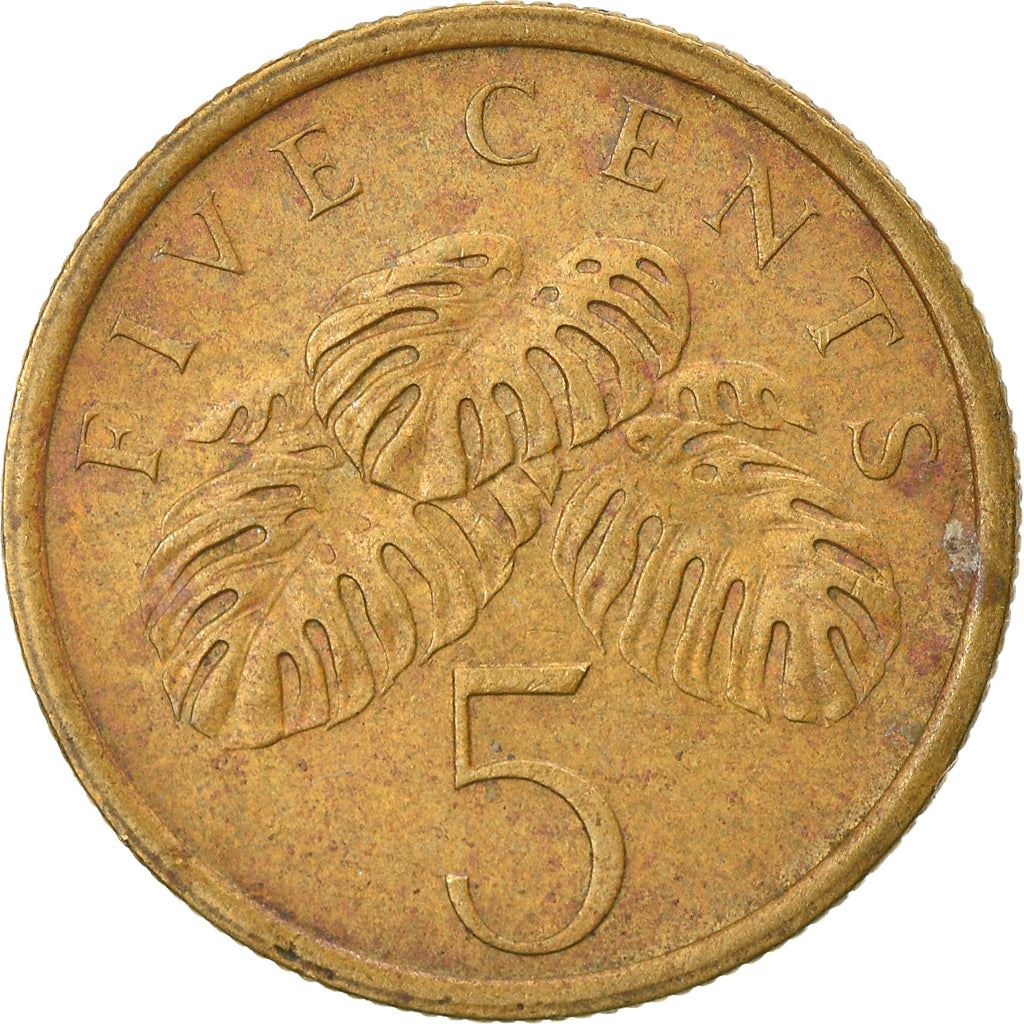 Singapore | 5 Cents Coin | Salad plant | Km:50 | 1985 - 1991