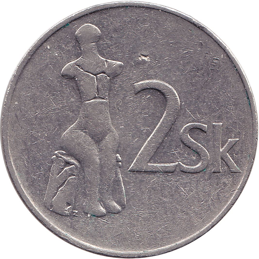 Slovakia 2 Koruna | Sitting Venus | KM13 | 1993 - 2008