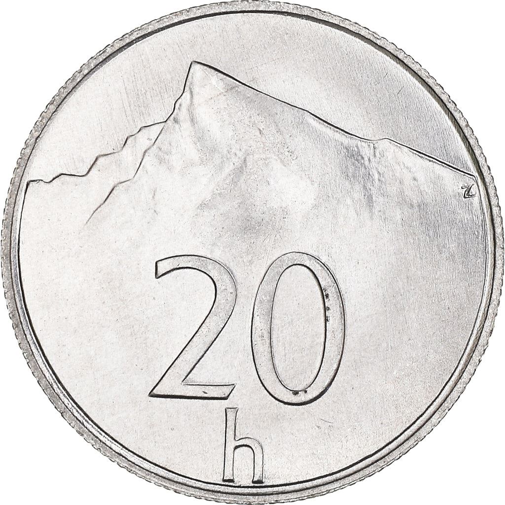 Slovakia | 20 Halierov Coin | National Mountain Krivan | KM18 | 1993 - 2003