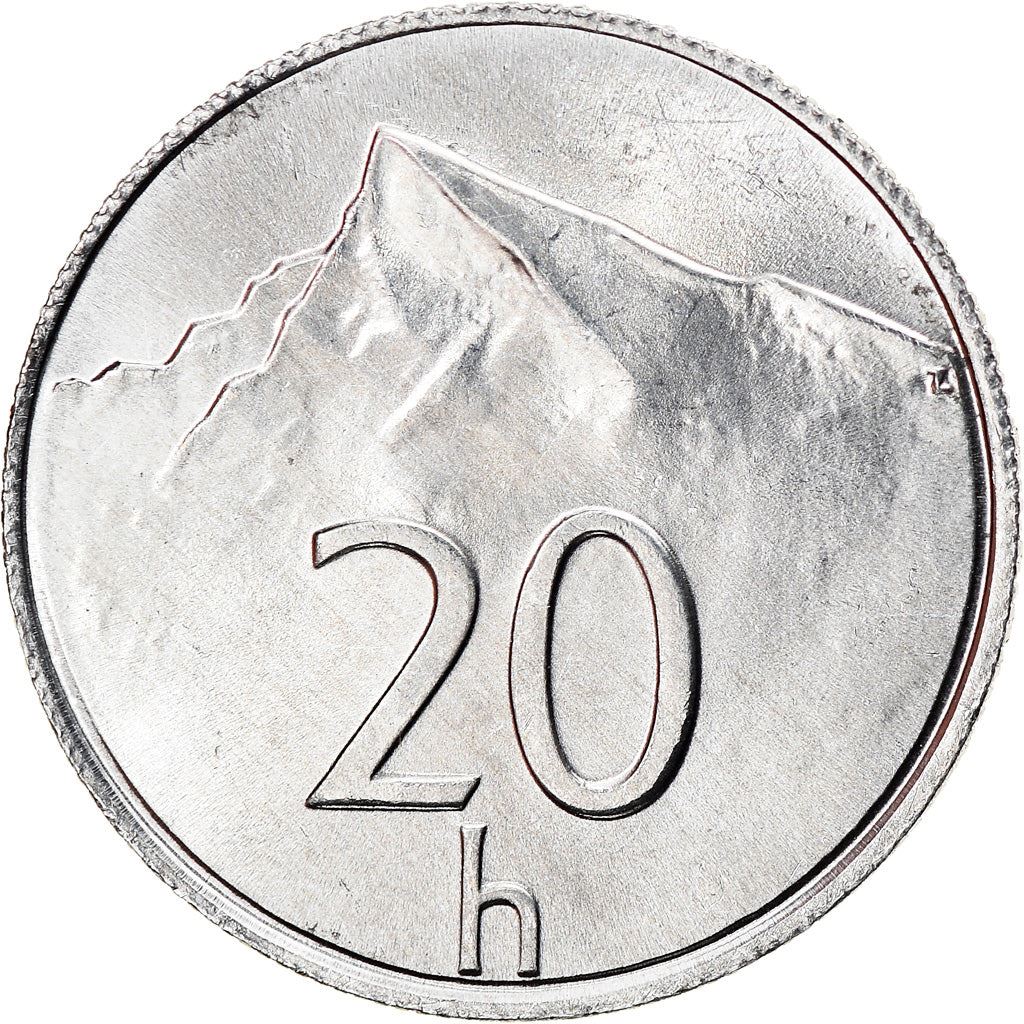 Slovakia | 20 Halierov Coin | National Mountain Krivan | KM18 | 1993 - 2003