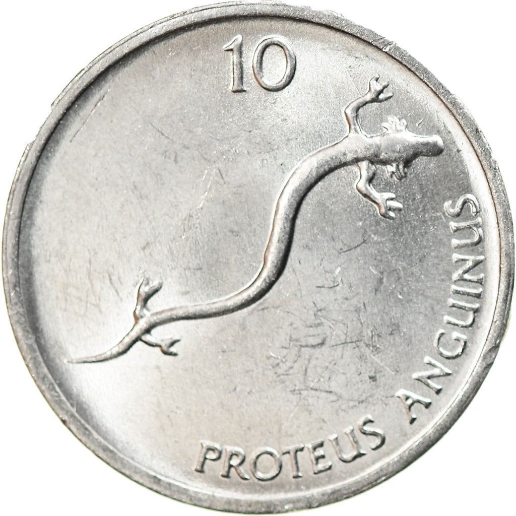 Slovenia 10 Stotinov Coin | Salamander | Olm | KM7 | 1992 - 2006