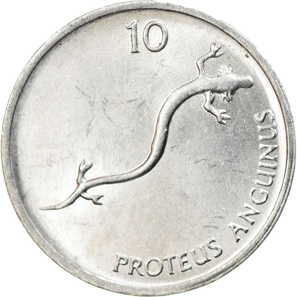 Slovenia 10 Stotinov Coin | Salamander | Olm | KM7 | 1992 - 2006