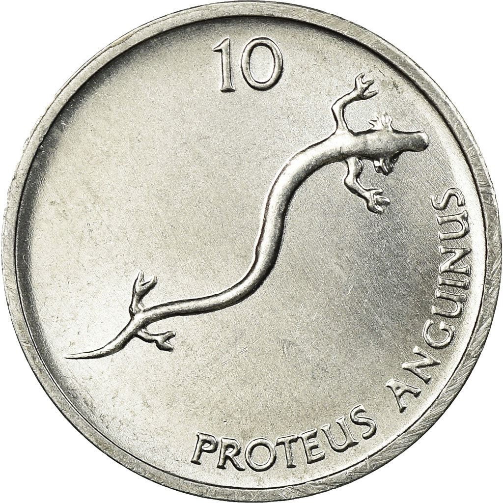 Slovenia 10 Stotinov Coin | Salamander | Olm | KM7 | 1992 - 2006