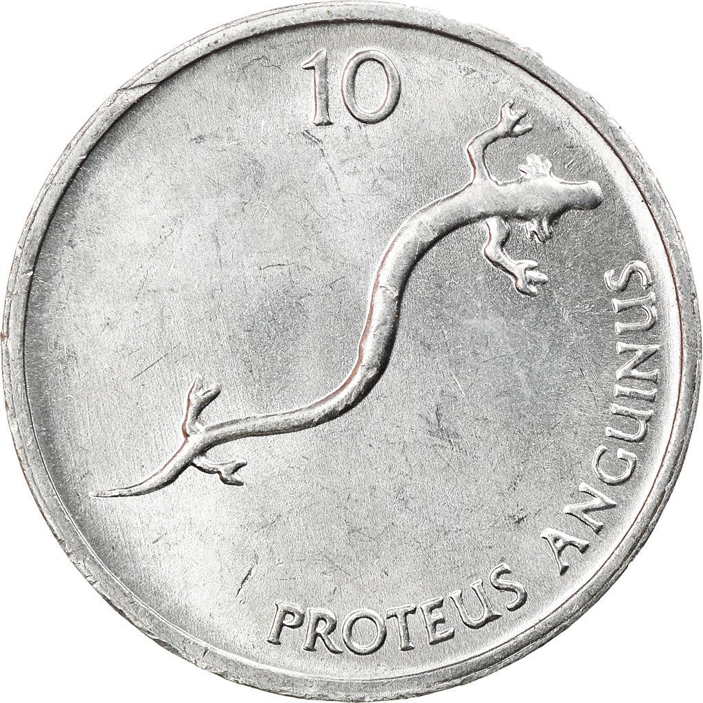 Slovenia 10 Stotinov Coin | Salamander | Olm | KM7 | 1992 - 2006