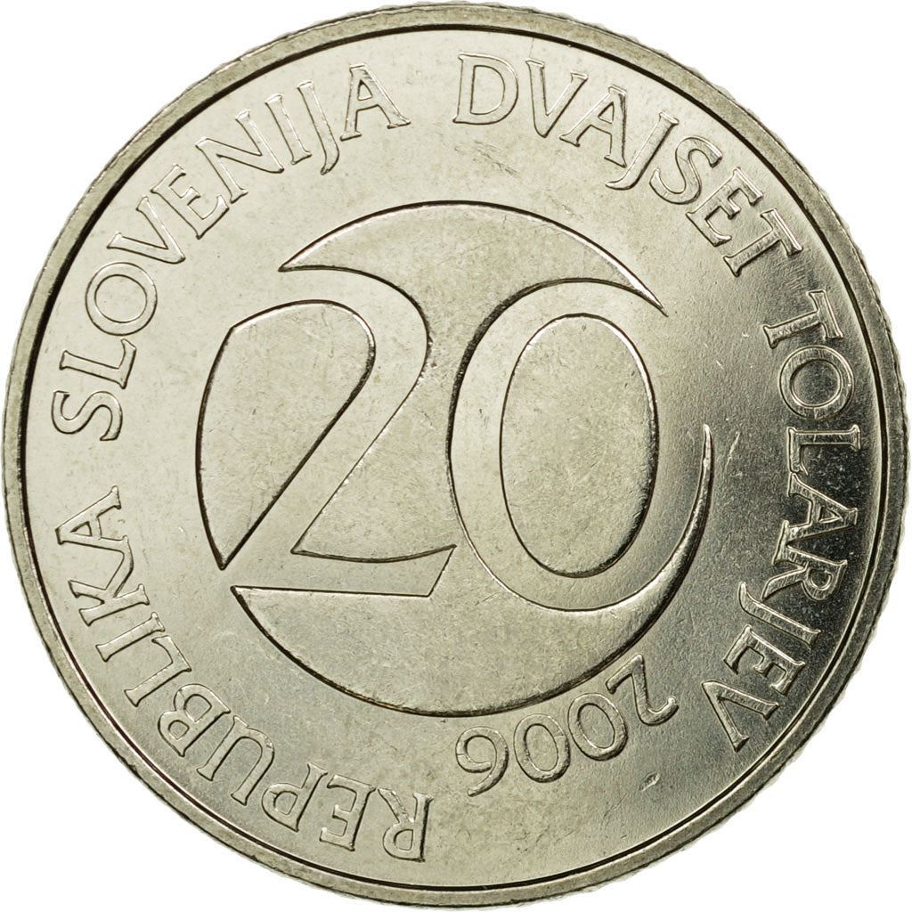 Slovenia | 20 Tolarjev Coin | Stork | KM51 | 2003 - 2006