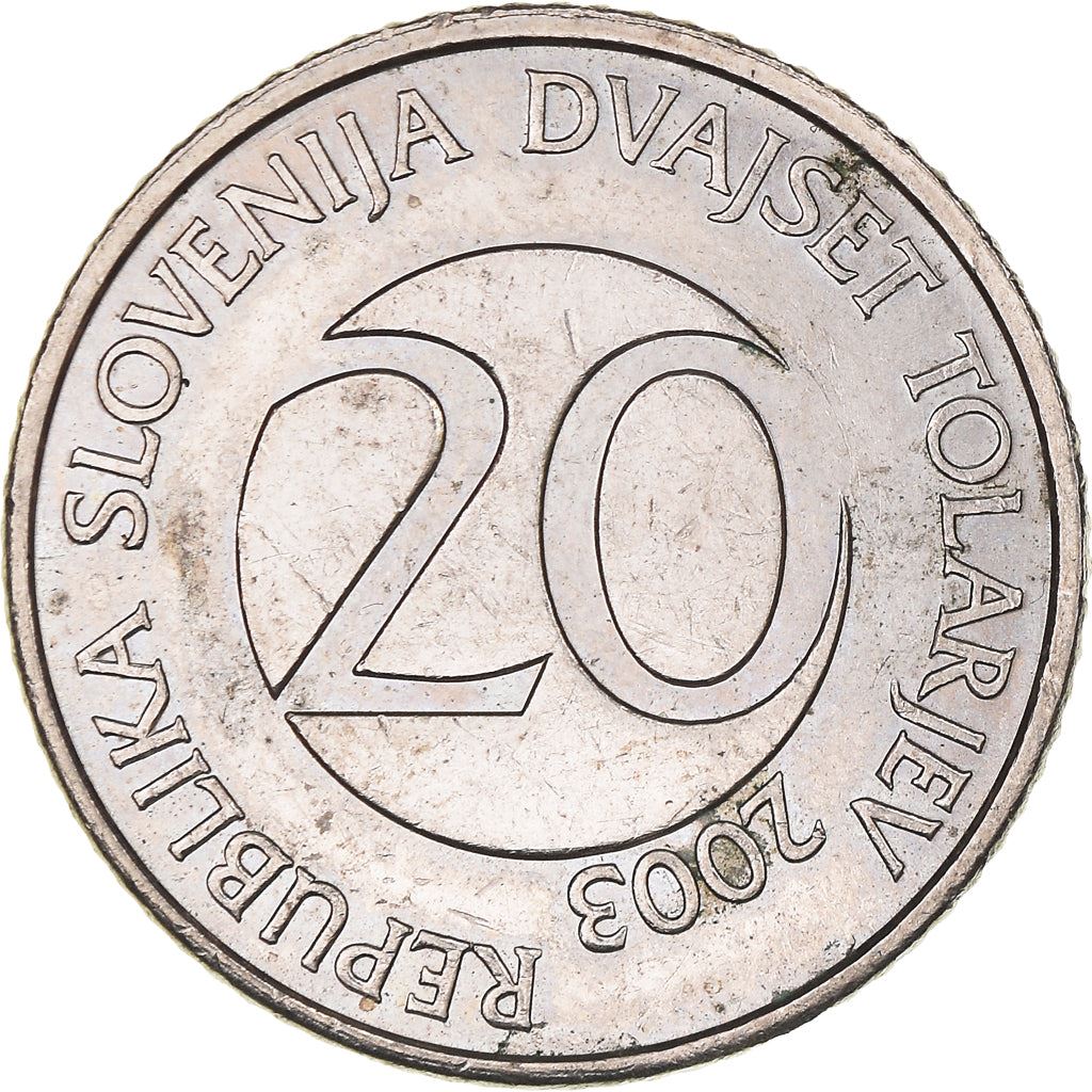 Slovenia | 20 Tolarjev Coin | Stork | KM51 | 2003 - 2006