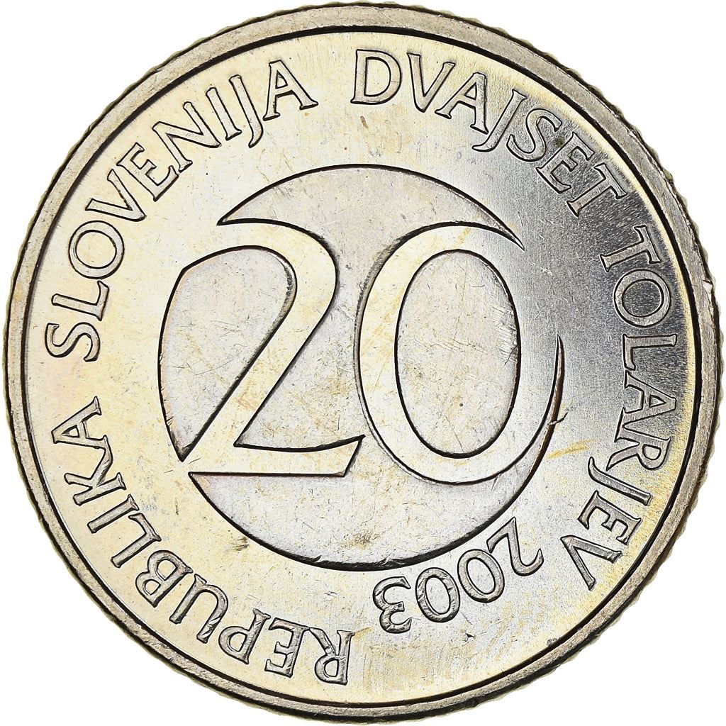 Slovenia | 20 Tolarjev Coin | Stork | KM51 | 2003 - 2006