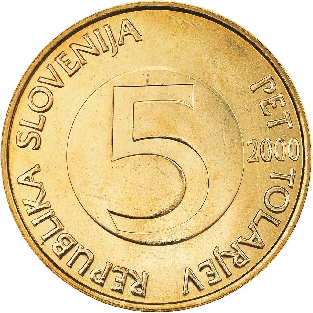 Slovenia 5 Tolarjev Coin | Alpine Ibex | KM6 | 1992 - 2006