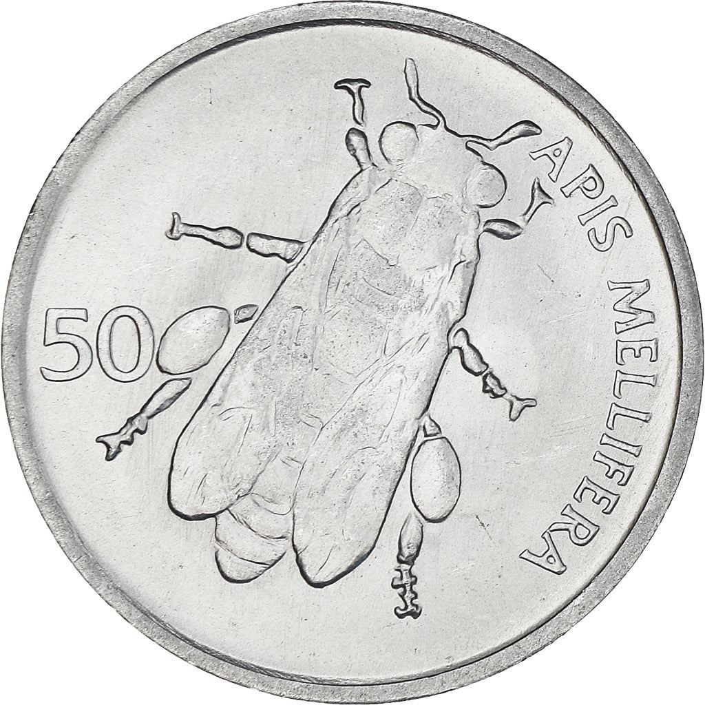 Slovenia 50 Stotinov Coin | Carniolan Honey Bee | KM3 | 1992 - 2006