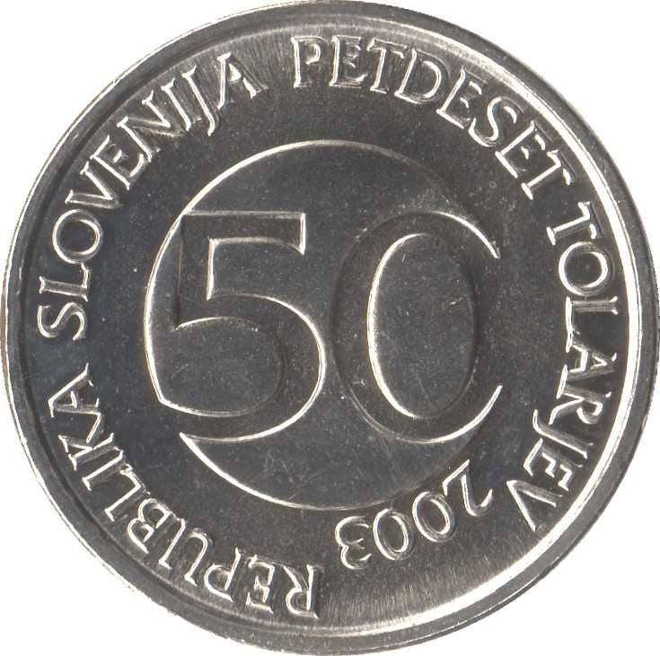 Slovenia 50 Tolarjev Coin | Bull | KM52 | 2003 - 2006