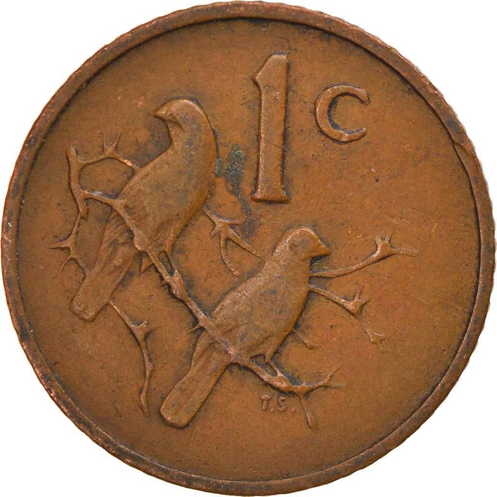 South Africa 1 Cent Coin | English Legend - SOUTH AFRICA | KM65.1 | 1965 - 1969