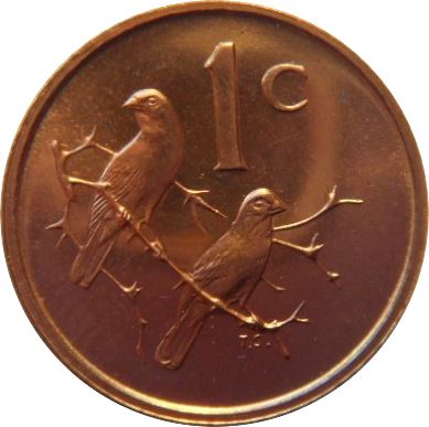 South Africa 1 Cent Coin | English Legend - SOUTH AFRICA | KM65.1 | 1965 - 1969