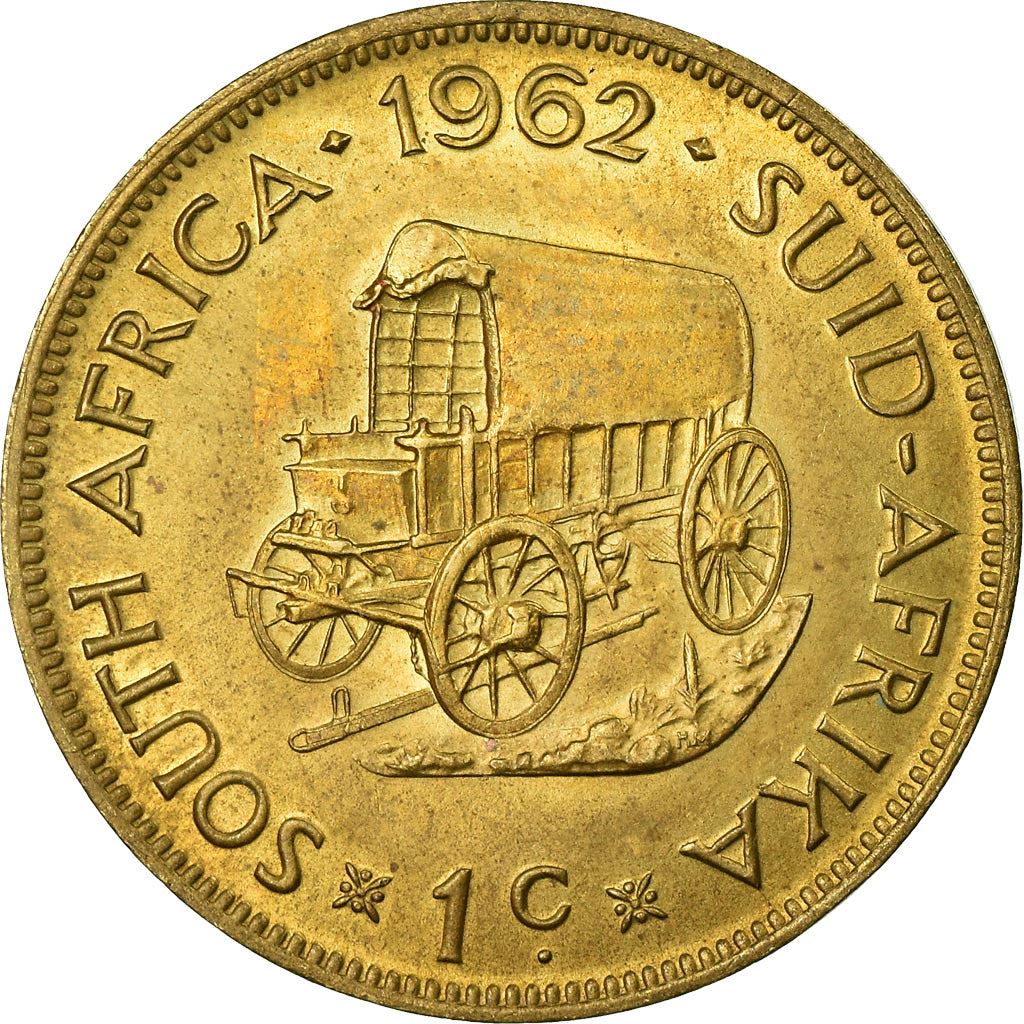 South Africa | 1 Cent Coin | Founder of Cape Town | Wagon | Km:57 | 1961 - 1964