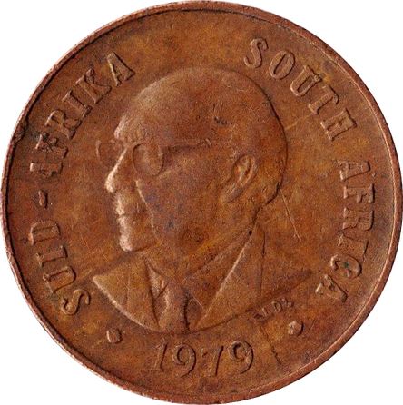 South Africa 1 Cent Coin | Nicolaas J. Diederichs | KM98 | 1979