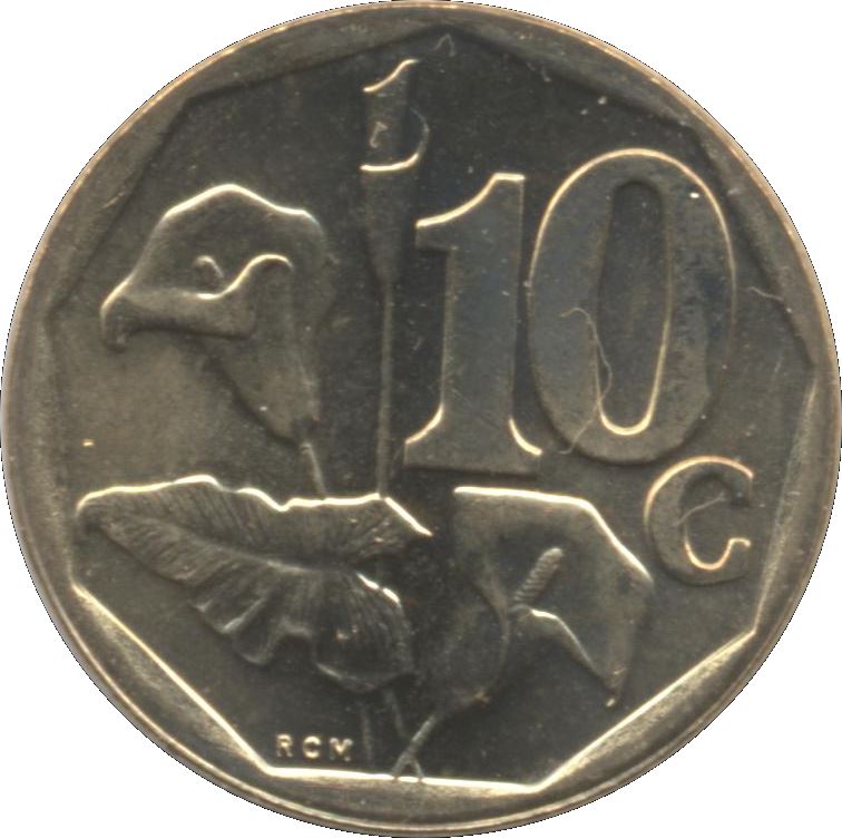 South Africa 10 Cents Coin | English Legend - SOUTH AFRICA | KM224 | 2000 - 2001