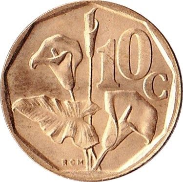 South Africa 10 Cents SUID-AFRIKA - SOUTH AFRICA Coin KM135 1990 - 1995