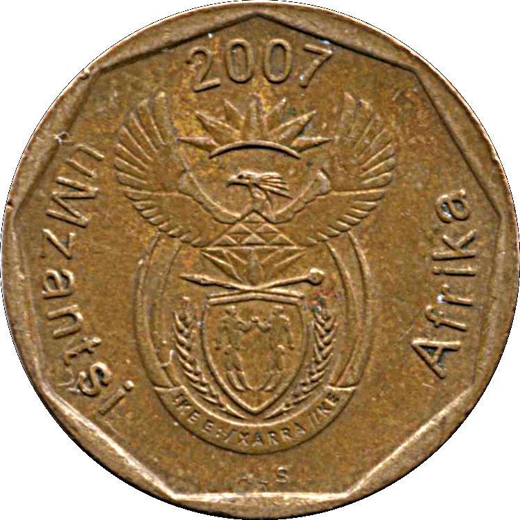 South Africa 10 Cents Xhosa Legend - uMzantsi Afrika Coin KM341 2007