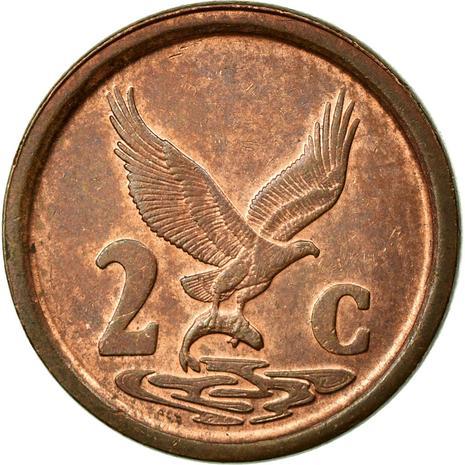 South Africa 2 Cents SUID-AFRIKA - SOUTH AFRICA Coin KM133 1990 - 1995