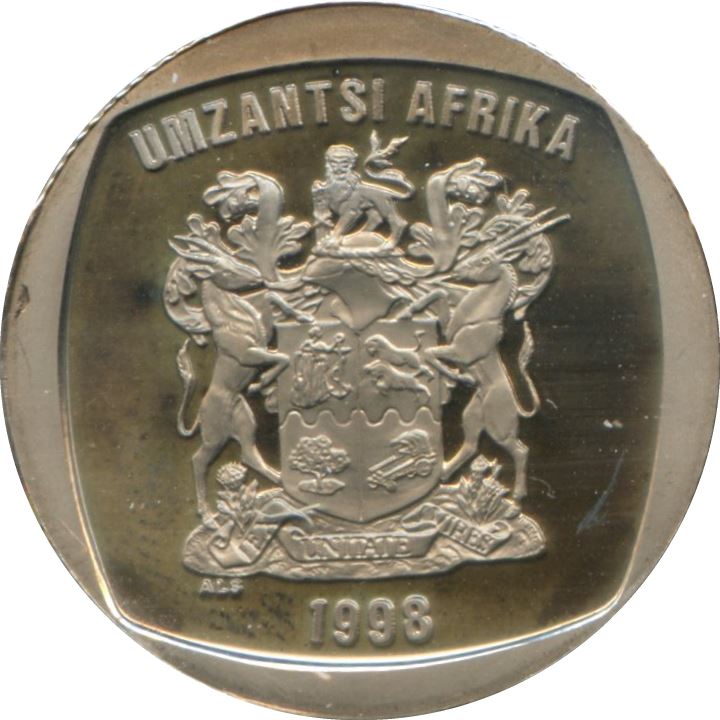 South Africa 2 Rand Coin | Xhosa Legend - UMZANTSI AFRIKA | KM165 | 1996 - 2000