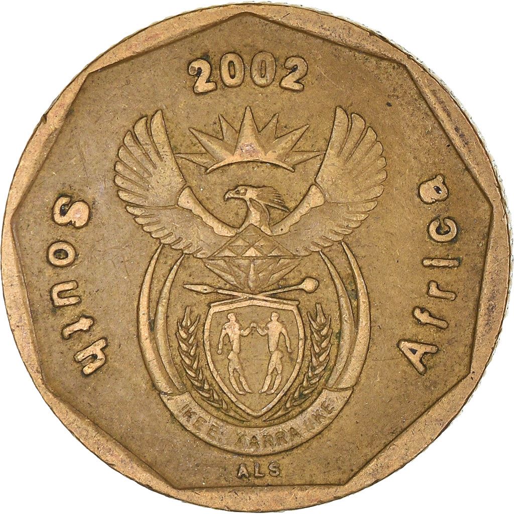 South Africa | 20 Cents Coin | Flowers | King Protea | Km:270 | 2002