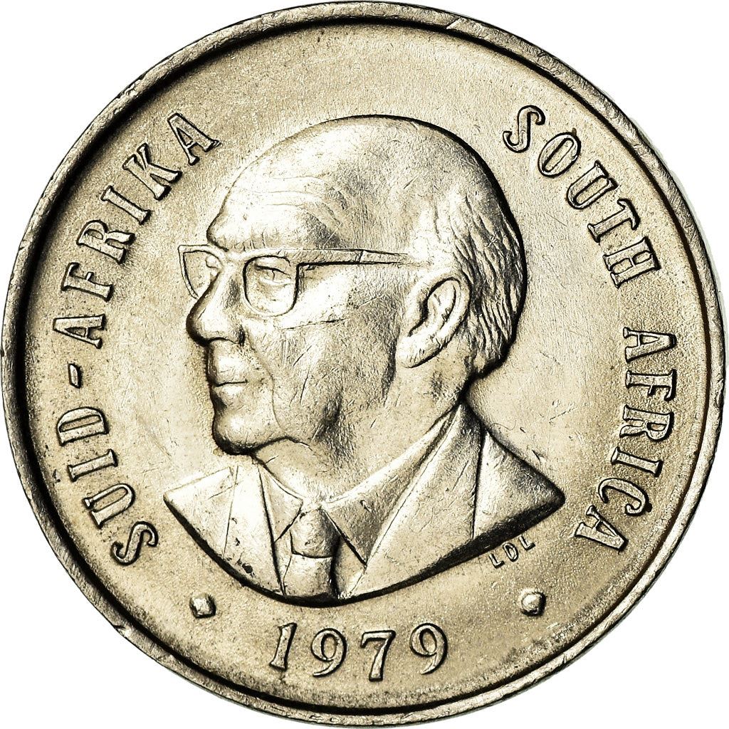 South Africa | 20 Cents Coin | Nicolaas J. Diederichs | KM102 | 1979