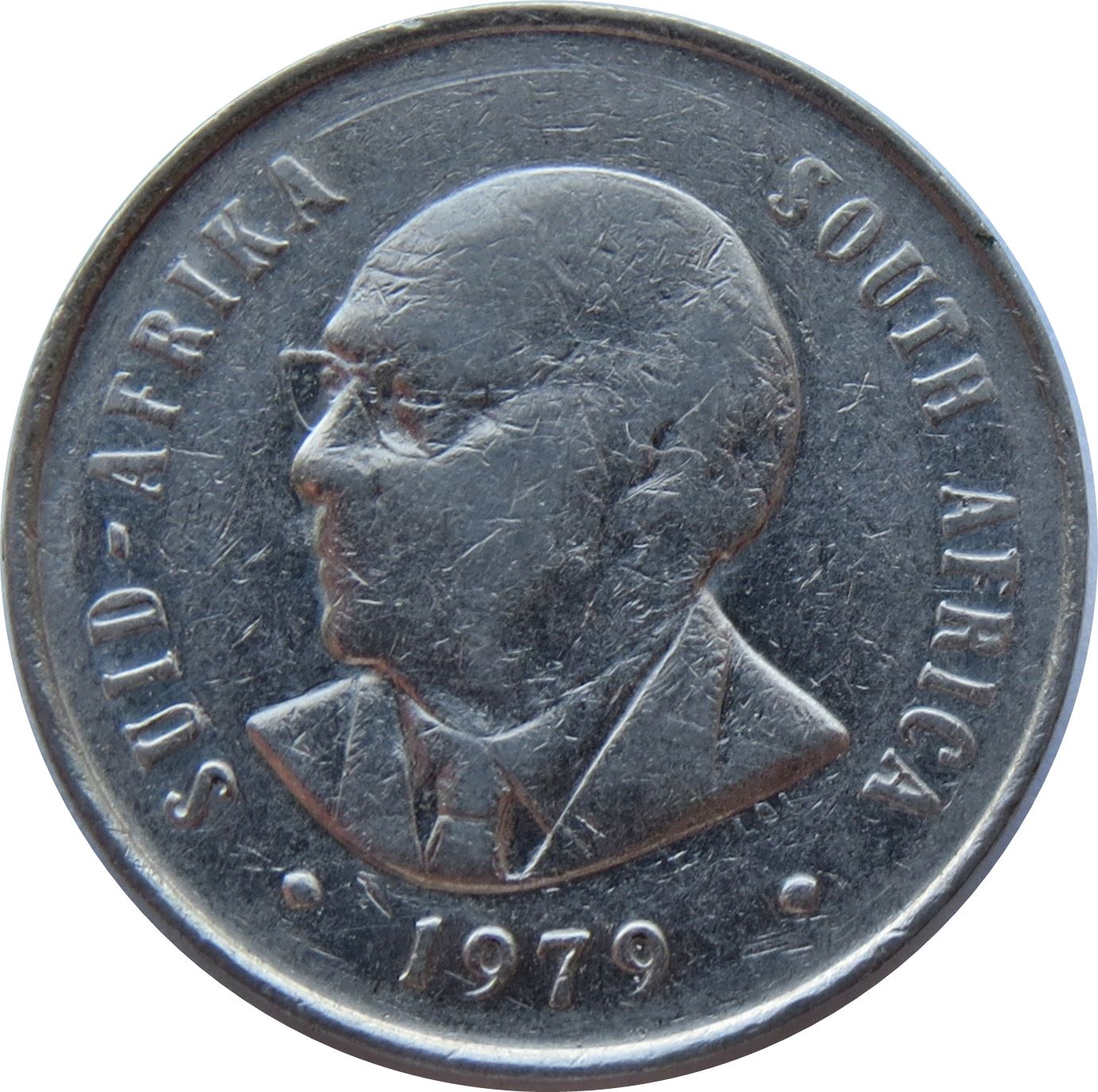 South Africa | 20 Cents Coin | Nicolaas J. Diederichs | KM102 | 1979