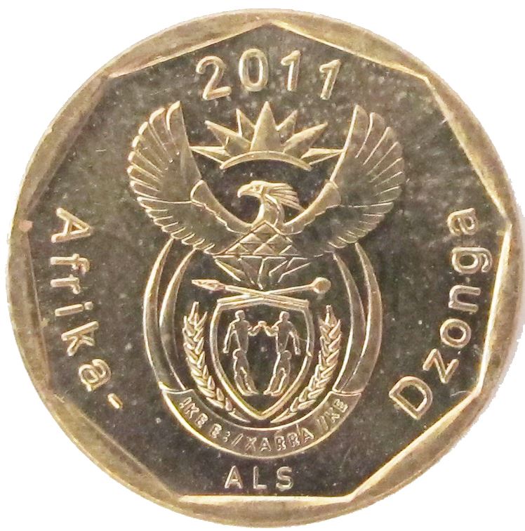 South Africa | 20 Cents Coin | Tsonga Legend - Afrika-Dzonga | KM502 | 2011 - 2014