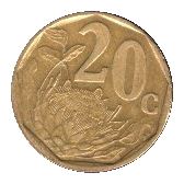 South Africa | 20 Cents Coin | Tswana Legend - AFERIKA BORWA | KM225 | 2000 - 2001