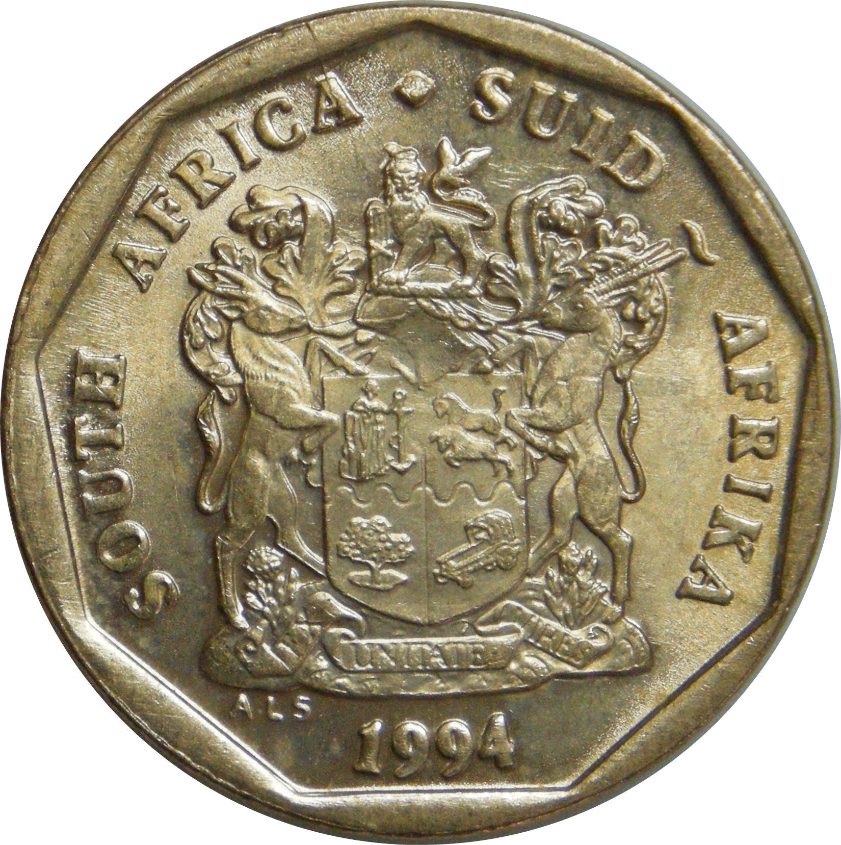 South Africa 20 Cents SOUTH AFRICA - SUID-AFRIKA Coin KM136 1990 - 1995