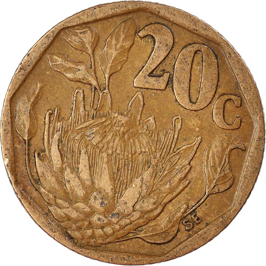 South Africa 20 Cents SOUTH AFRICA - SUID-AFRIKA Coin KM136 1990 - 1995