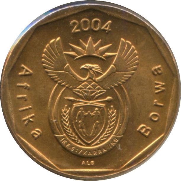 South Africa 20 Cents Sepedi/Sesotho Legend - Afrika Borwa Coin KM328 2004 - 2017