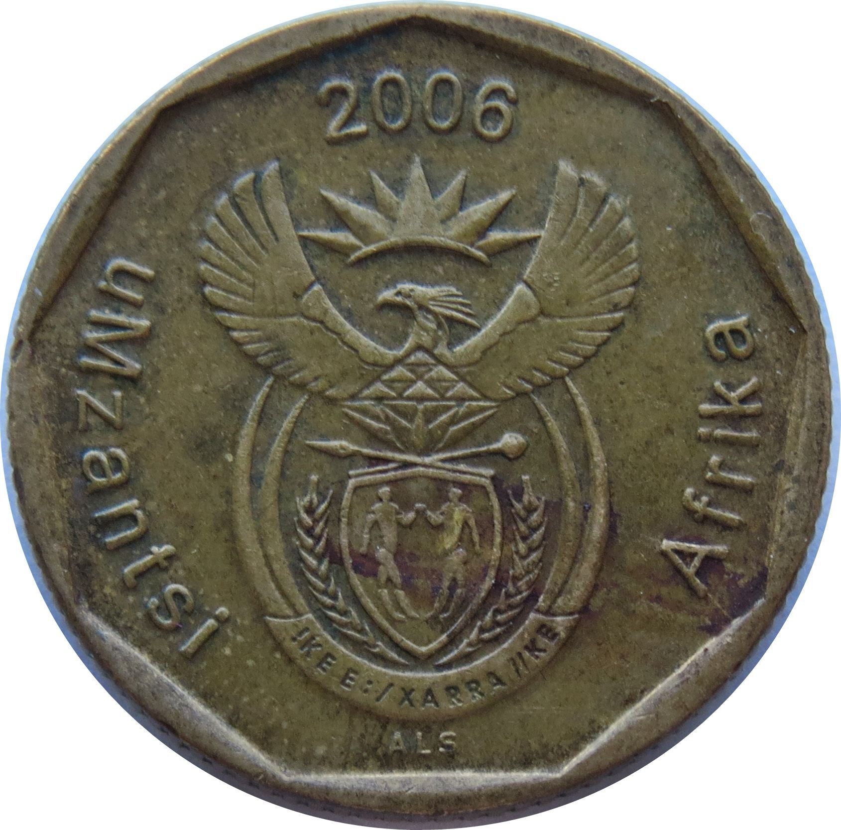 South Africa 20 Cents Xhosa Legend - uMzantsi Afrika Coin KM488 2006 - 2019