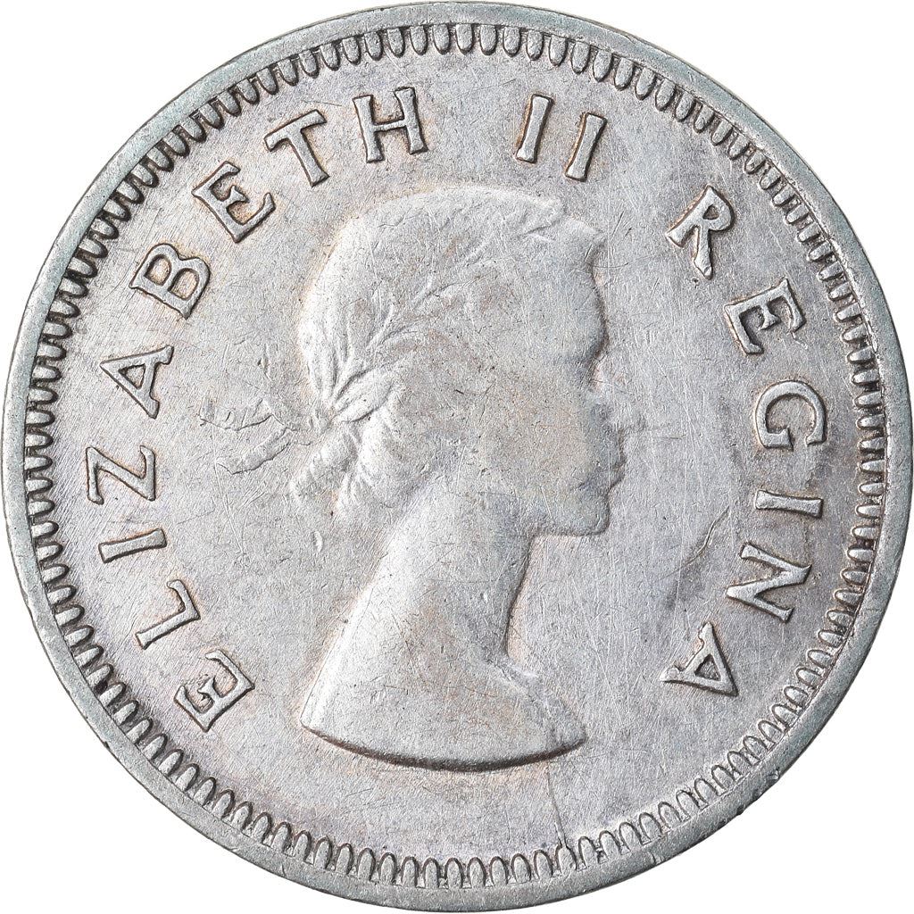 South Africa 3 Pence Coin | Elizabeth II 1st portrait | KM47 | 1953 - 1960