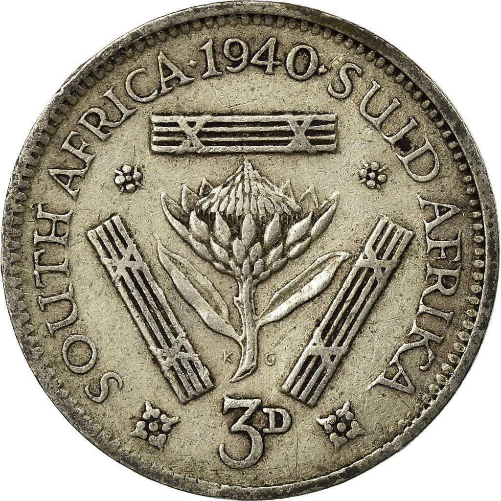 South Africa 3 Pence Coin | George VI | KM26 | 1937 - 1947