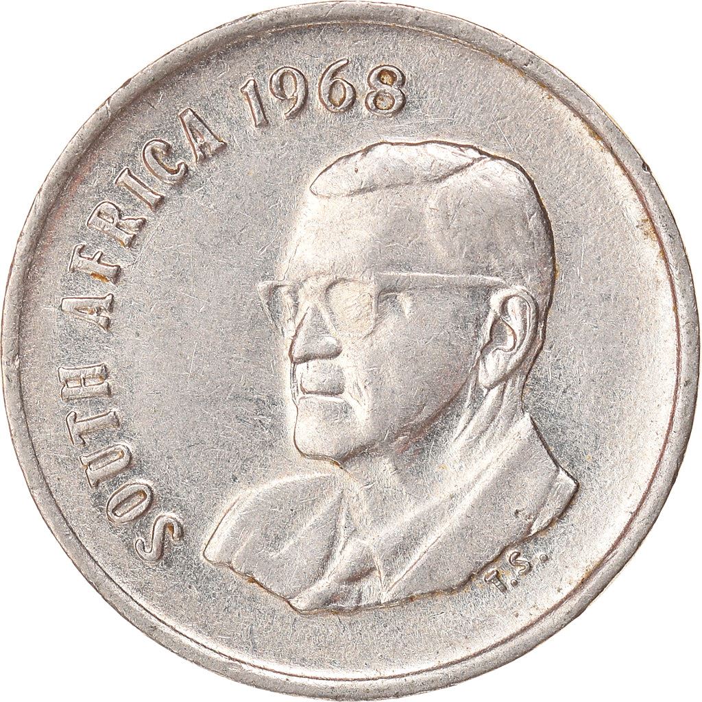 South Africa 5 Cents Coin | Charles Swart | English Legend - SOUTH AFRICA | KM76.1 | 1968