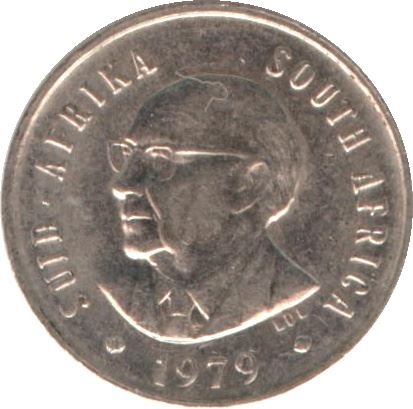 South Africa 5 Cents Coin | Nicolaas J. Diederichs | KM100 | 1979