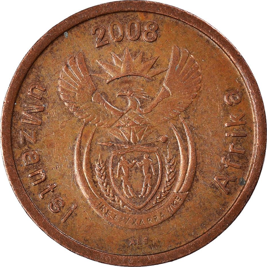 South Africa 5 Cents Xhosa Legend - uMzantsi Afrika Coin KM440 2008