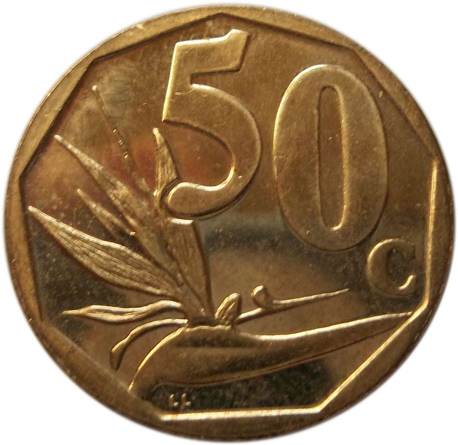 South Africa 50 Cents Coin | English Legend - South Africa | KM503 | 2011