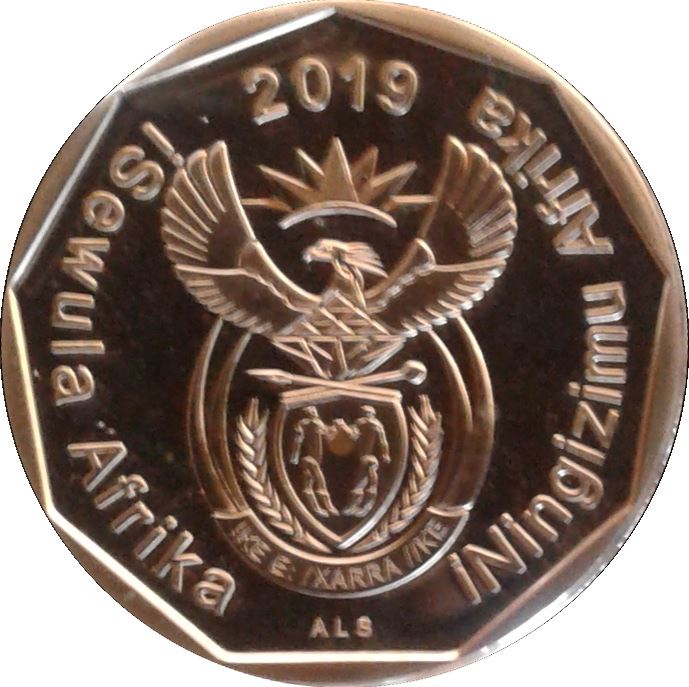 South Africa 50 Cents Coin | iSewula Afrika - iNingizimu Afrika | 2019